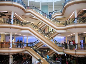 Multi-level Mall Escalator